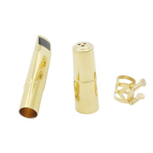 Alto Saxophone Metal Mouthpiece Set Size 6 with Cap and Tooth Pad, Precise Fit Replacement Accessory