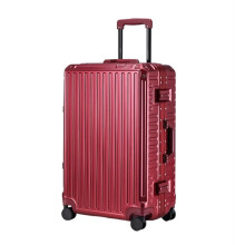 24 Inch Hardshell Suitcase with TSA Lock, Zipperless Aluminum Frame Carry On Luggage with 360 Spinner Wheels