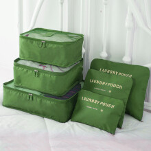 6 Piece Travel Packing Cubes Set Durable Oxford Cloth Organizer Bags for Suitcase and Luggage