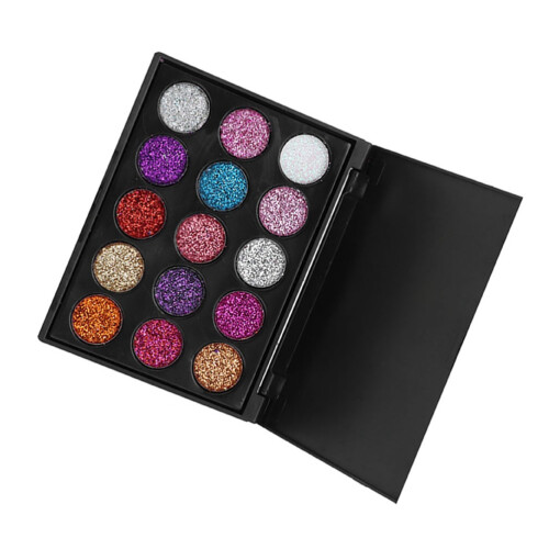 15-Color Waterproof Glitter Eyeshadow Palette