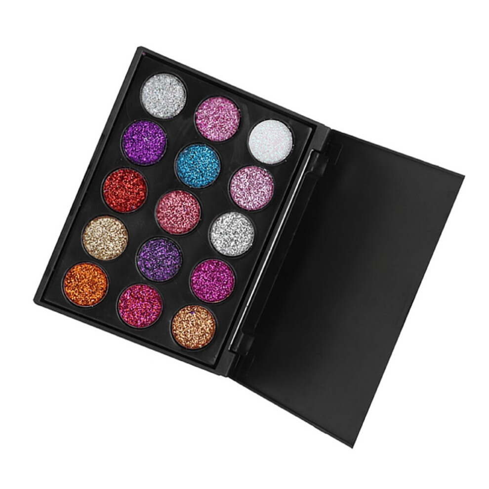 15-Color Waterproof Glitter Eyeshadow Palette
