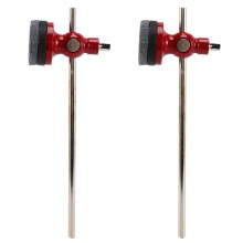 Aluminum Alloy Bass Drum Beater Set with Felt Head, Ergonomic Stainless Handle, Red (2 Pack)