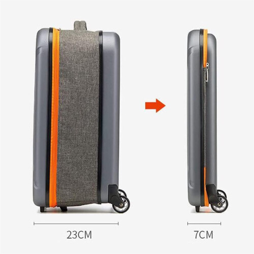 Foldable Carry On Suitcase with Wheels, Lightweight Hard Shell Luggage for Compact Travel Storage 1