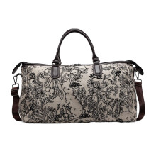 Large Capacity Travel Duffle Bag with Shoe Compartment, Waterproof Oxford Gym Sports Bag for Women and Men (Coffee)
