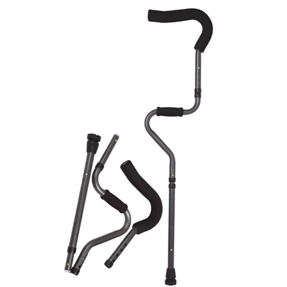 Adjustable Underarm Crutches for Adults Lightweight Folding Aluminum Walking Aid with NonSlip Tips