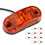 10pcs 2.5in 2LED Oval Side Marker Light 1.2W Amber 1