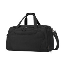 Gym Duffel Bag with Shoe Compartment and Wet Dry Separation, Large Capacity Travel Weekender Bag Black