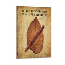 Framed Wall Art Cigar Canvas Poster for Man Cave Decor, Vivid Color Printing, Father's Day Gift
