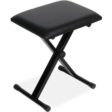 Adjustable Piano Bench Black XStyle Keyboard Stool with Padded Leather Seat for Home and Studio
