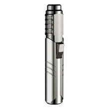 Windproof Refillable Butane Torch Lighter with Adjustable Jet Flame and Durable Metal Body for BBQ Camping