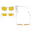 Women's Blue Light Blocking Reading Glasses +0.50, Oversized Square Computer Readers with Amber Tinted Transparent Frame 3