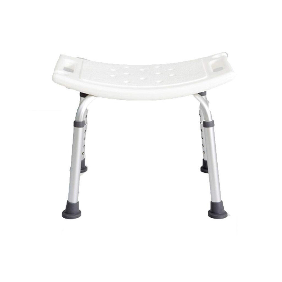 Adjustable Height Shower Chair with NonSlip Base, Lightweight Aluminum Bath Stool for Elderly