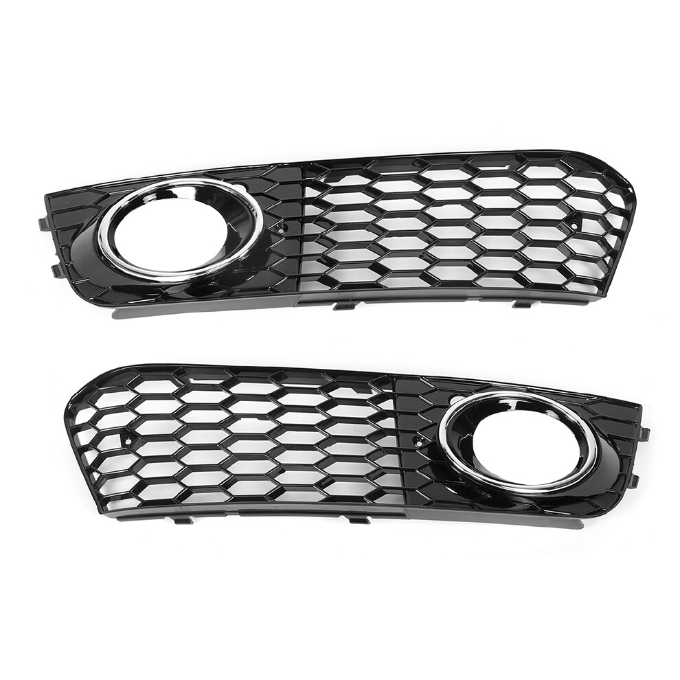 Fog Lamp Cover Mesh Grille For A4 B8 Electroplate Light 7891393557041