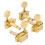 Gold 4 String Ukulele Tuning Pegs Set 2R2L Balanced Layout Stable Tuning Performance Easy Installation 1