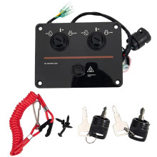 6K1-82570 12V Dual Engine Key Panel Twin Kit for Outboard Engine 6K1-82570-00 10 Pins