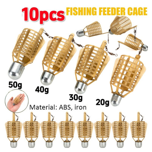 10 Paniers de Pêche avec Tête en Fer, 40 G 1