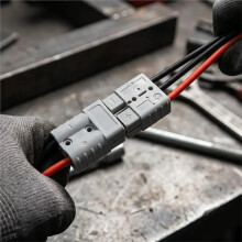 Conector de Bateria de Empilhadeira com Plugue de Desconexão Rápida de 50 A, Chicote de Fios de Carregamento de 12 AWG, Adaptador de Energia Bipolar