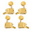 Gold 4 String Ukulele Tuning Pegs Set 2R2L Balanced Layout Stable Tuning Performance Easy Installation 3