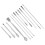 Kit de 12 Spatules de Laboratoire en Acier Inoxydable à Double Extrémité pour Réactifs 6