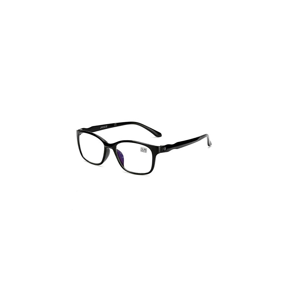 Blue/Light/Black Blocking Reading Glasses 2.50X Round Tr90 Frame For Men And Women Anti