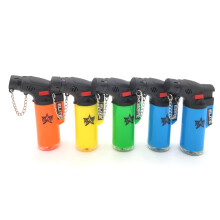 Butane Torch Lighter Pack of 5, Windproof Jet Flame, Refillable Mini Torches for Camping and Outdoor Use