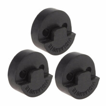 Round Rubber Violin Mute Fiddle Silencer for Practice Noise Reduction Universal Fit Black 3pcs