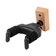 Auto Lock Guitar Wall Hanger with Wood Base, Universal Holder for Electric, Bass, Ukulele