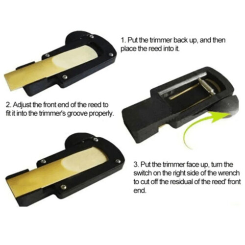 Reed Trimmer for Clarinet and Saxophone, Precision Reed Cutter Tool for Consistent Performance 2