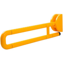 60cm Yellow Bathroom Grab Bar, Non Slip Foldable Toilet Safety Handrail with Concealed Mounting System