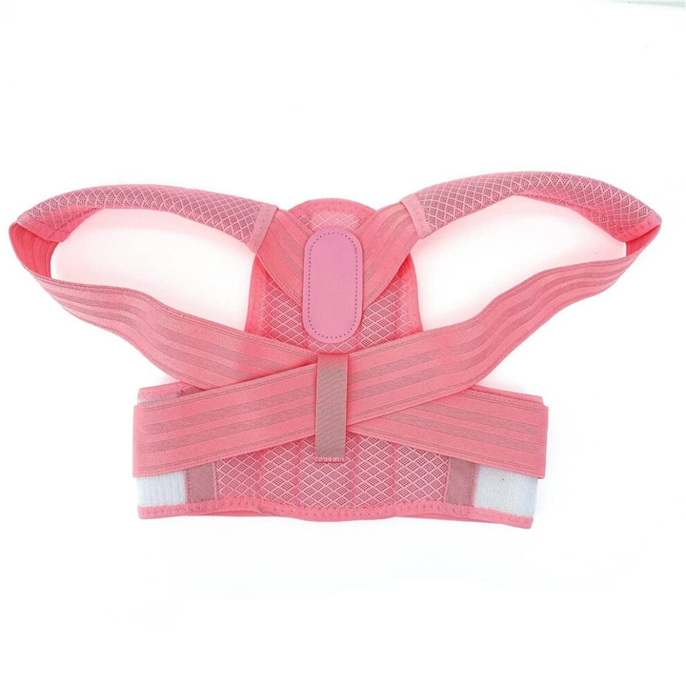 Black Adjustable Posture Corrector Back Support Belt With Ergonomic Lumbar And Shoulder Support Medium