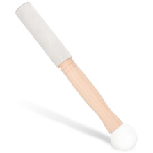 Singing Bowl Mallet with Sheepskin Head and Ergonomic Wooden Handle for Clear Resonant Buddhist Meditation