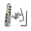 6 String TuneOMatic Roller Bridge for Electric Guitar, Smooth String Rotation, Silver with Studs and Allen Wrench 1
