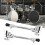 Adjustable Bass Drum Legs Chrome Stable Support Replacement Spurs Set for Percussion 2
