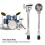 Adjustable Bass Drum Legs Chrome Stable Support Replacement Spurs Set for Percussion 5