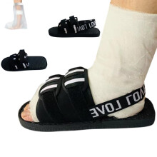 Post Op Shoe with Waterproof Leg Cast Cover, Adjustable Walking Boot for Foot Recovery, Universal Fit