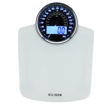 Digital Bathroom Scale 400lbs with Dual Analog Display, Precision GX Sensors, StepOn Auto Activation, White