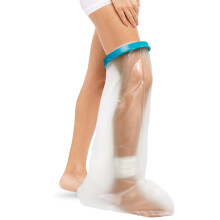 Adult Waterproof Leg Cast Cover for Shower, Reusable Latex Protector Bag with Enlarged Seal Ring