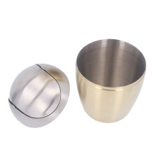 Golden 304 Stainless Desktop Trash Can with Lid