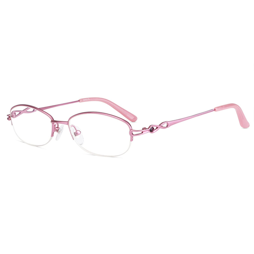 Blue/Light Blocking Reading Glasses For Women Vintage Half Frame +1.50 Readers With Spring Hinge And Clear Vision Boost