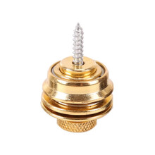 Gold Guitar Strap Locks and Buttons with Screws, Secure Quick Release System for Acoustic and Electric Guitars