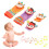 Type 3 Wrist Rattle & Socks Set - Colorful Pattern 1