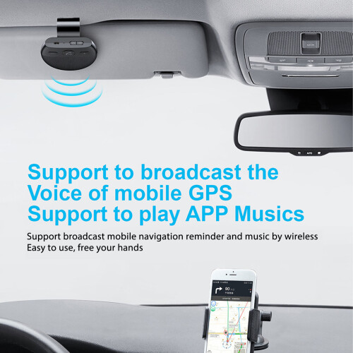 Car Bluetooth Hands Free 5.0, 600mAh, 10m Range 2