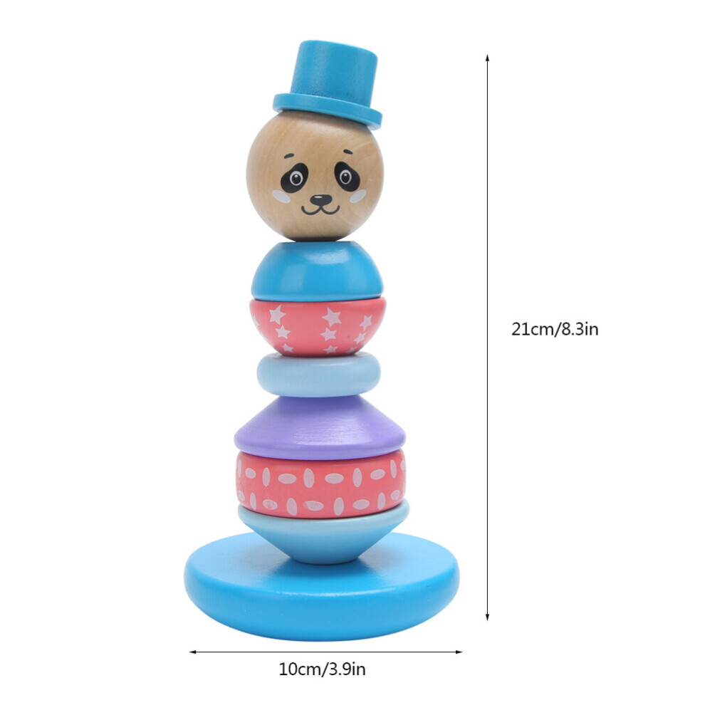 Wooden Panda Stacking Ring Tower Toy, 18 months