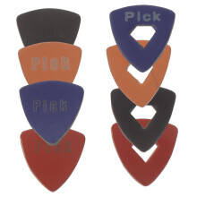 8pcs Thick Leather Guitar Picks Set Ergonomic Comfort Design Durable Grip for Acoustic and Electric Guitar