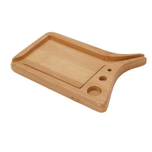 Bamboo Rolling Tray with Spout Efficient SpaceSaving Organizer Durable Easy Clean Surface 1