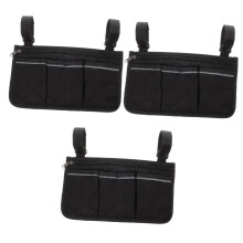 Wheelchair Armrest Bag with Reflective Safety Design, Universal Fit, Durable Organizer for Daily Use