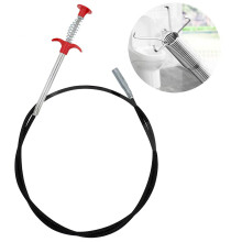 Flexible Drain Clog Remover Tool 79in with 4 Claw Flexible Grabber Pickup, Extra Long Drain Snake Cleaner