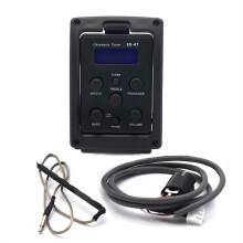 Four Band EQ Acoustic Guitar Preamp Pickup with LCD Tuner and Feedback Reduction for Warm Tone