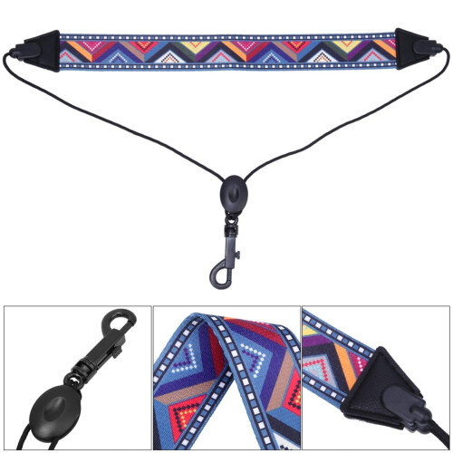 Adjustable Padded Saxophone Neck Strap with Secure Hook, Lightweight Durable Design for Professional Use 2