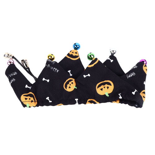 Halloween Cat Collar with Bells, Pumpkin Pattern 1